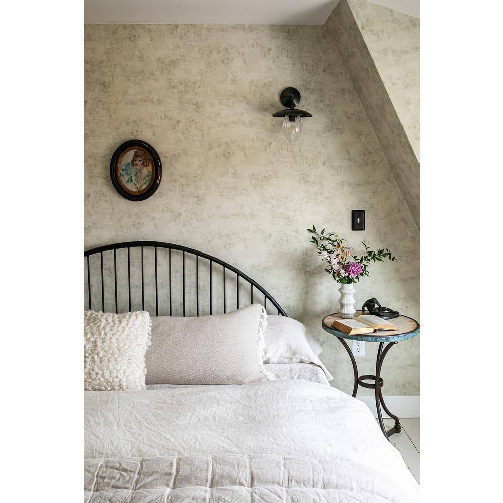 White Textured Plaster Effect Removable Wallpaper Roll