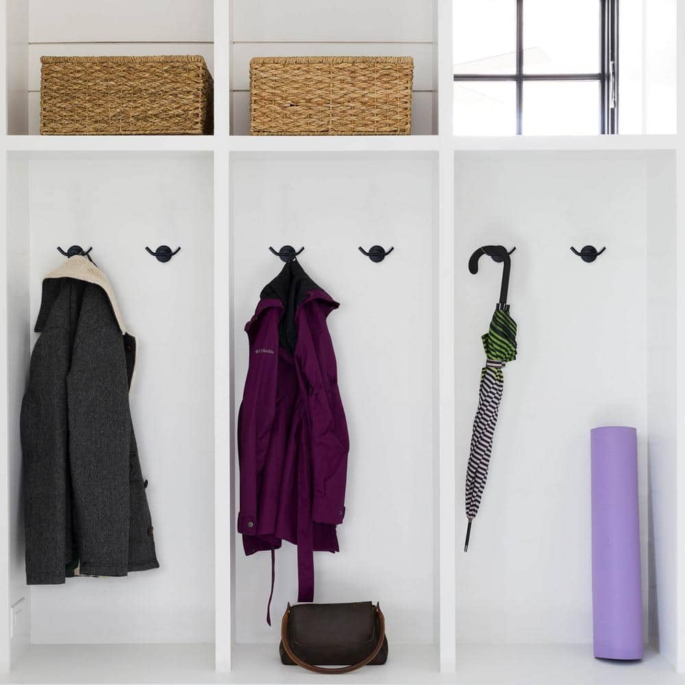 Matte Black Stainless Steel Wall Mounted Double Robe Hook