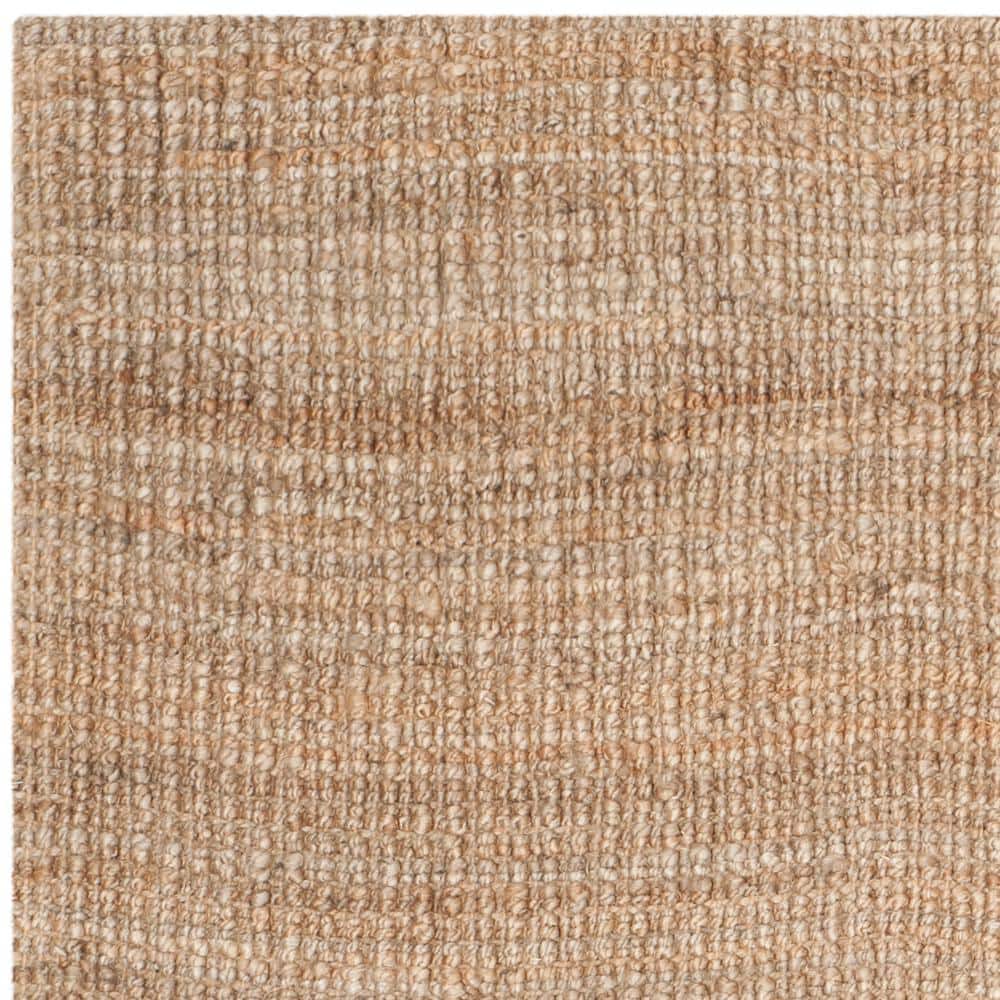 Natural Square Handwoven Wool and Cotton Area Rug