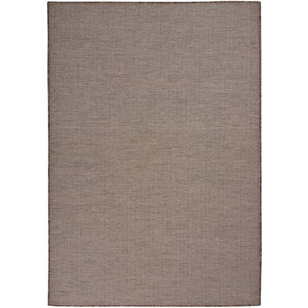 Nourison Positano Natural 4 ft. x 6 ft. Solid Contemporary Indoor/Outdoor Patio Area Rug