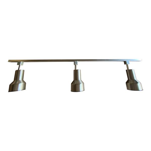 Unbranded 4 ft. 3-Light Brushed Nickel Fixed Track Lighting Kit