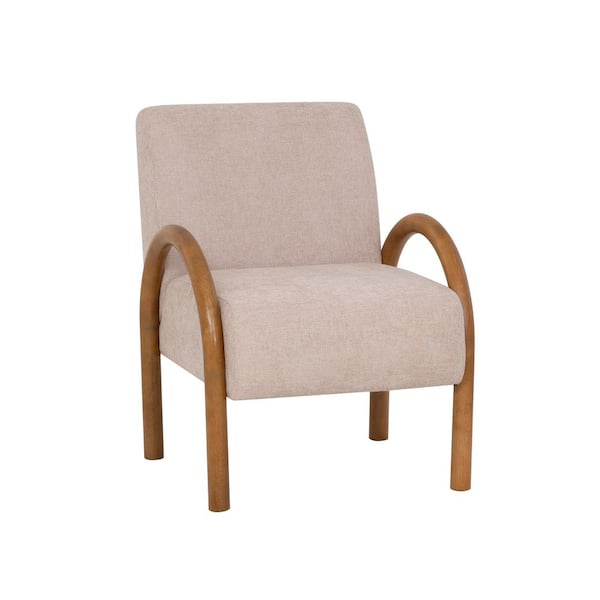 Wren Brown Tan Fabric Accent Arm Chair