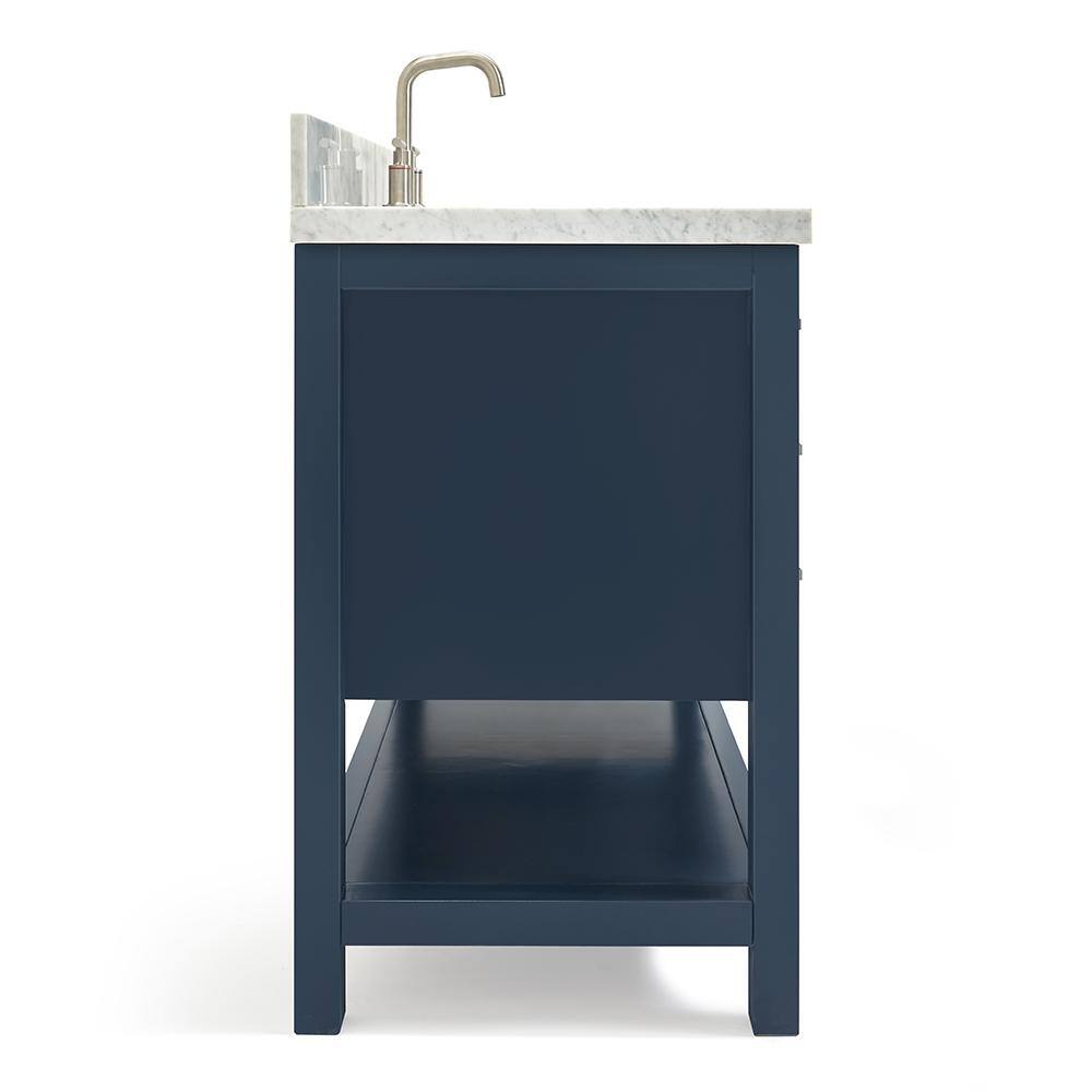 Magnolia Midnight Blue 49" Single Bathroom Vanity with Marble Top