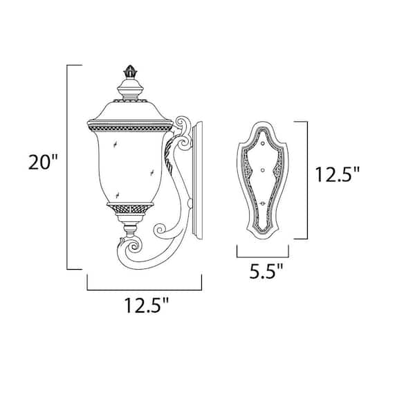 Carriage House Vivex 3-Light Oriental Bronze Wall Mount Sconce