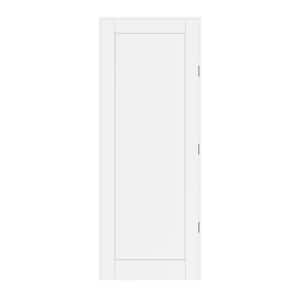 28 in. x 96 in. Paneled Blank 1-Lite Right Handed White Solid Core MDF Door with Quick Assemble Jamb Kit