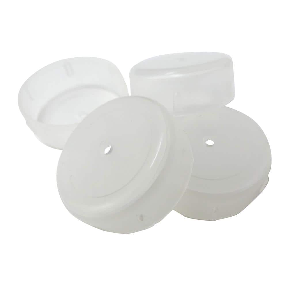 Shepherd 1-1/4 in. White Plastic Insert Patio Furniture Cups (4-Pack) 3039S  - The Home Depot