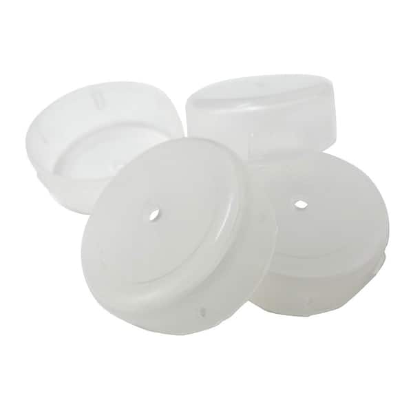Shepherd 1-1/4 in. White Plastic Insert Patio Furniture Cups (4-Pack)