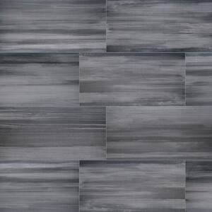 Water Color Graphite 12 in. x 24 in. Matte Porcelain Floor and Wall Tile (12 sq. ft./Case)