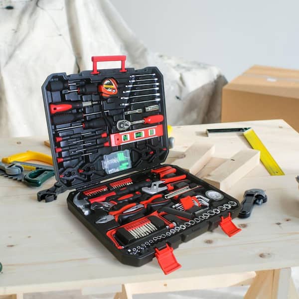 Flynama Black Hand Tool Box with Toolset 238-Piece JY