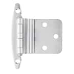 Chrome 3/8 in. Inset Cabinet Hinge without Spring (1-Pair)