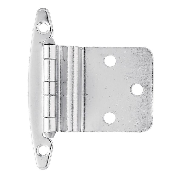 Liberty Chrome 3/8 in. Inset Cabinet Hinge without Spring (1-Pair)