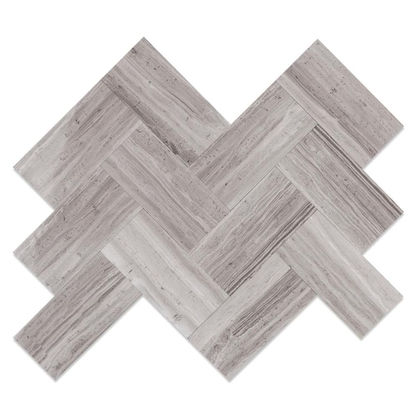 SpeedTiles Sesame Greige 12.25 in. x 10.75 in. x 5mm Polished Stone Peel and Stick Wall Mosaic Tiles (5.58 sq. ft./6 Pack)