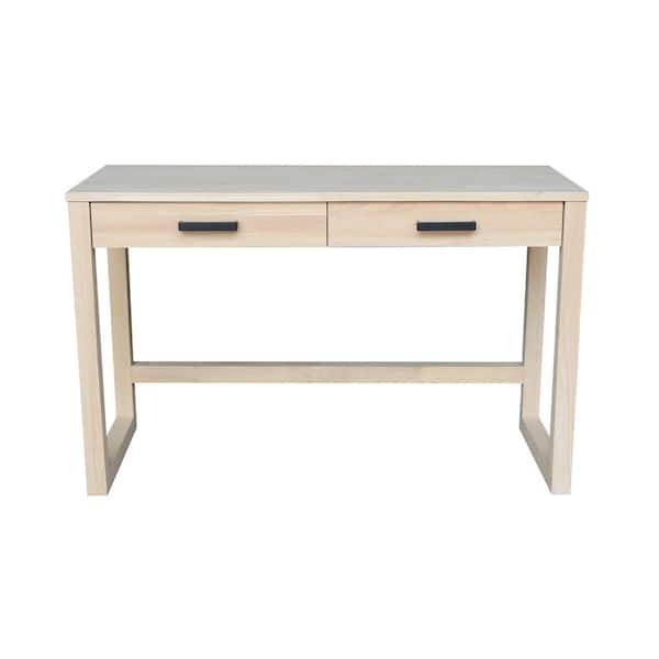 International Concepts Unfinished 48.W Carson Desk with 2 Drawers