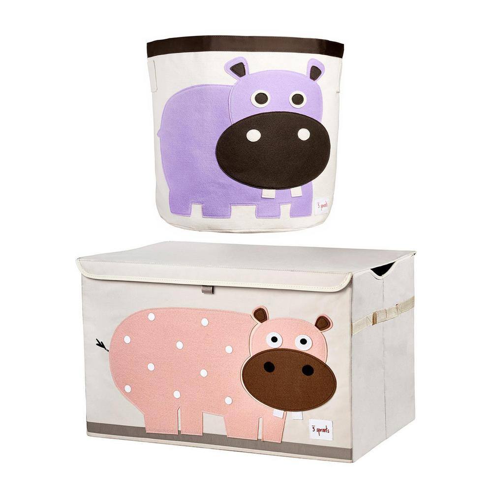 3 sprouts hot sale hippo toy chest