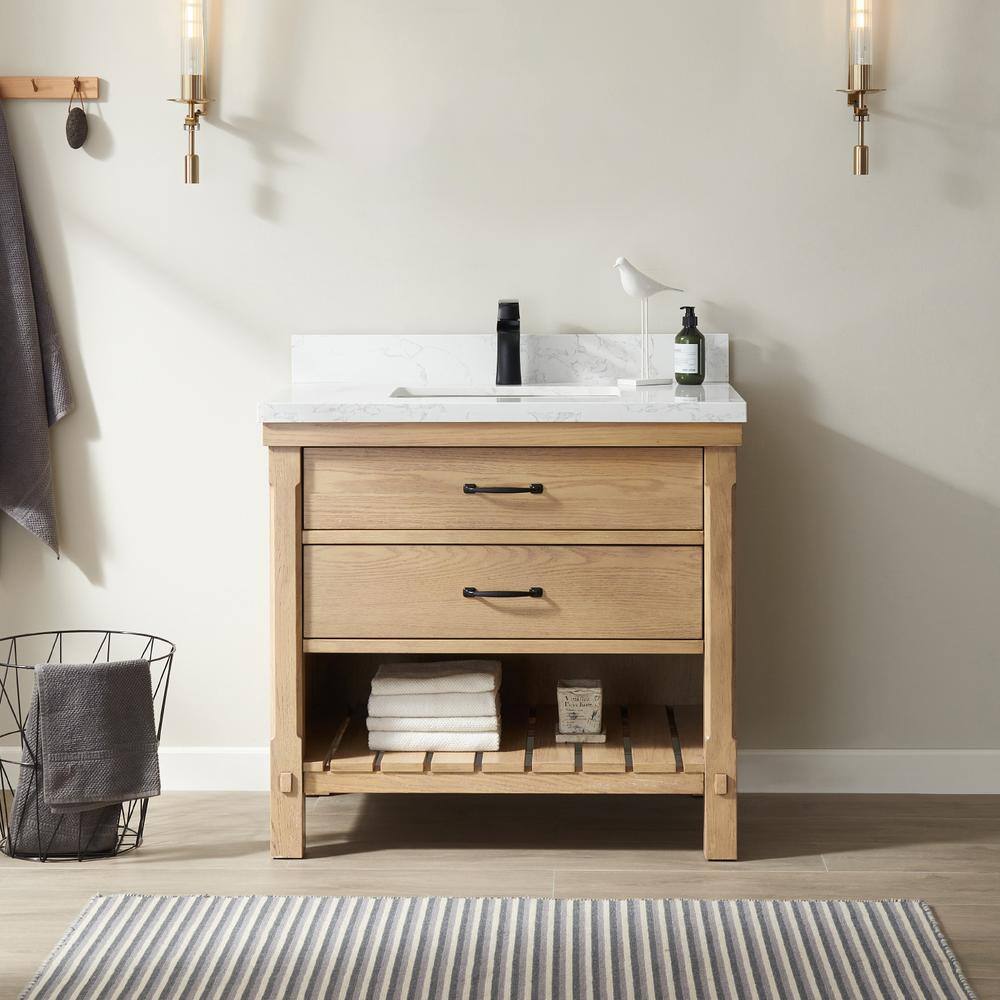 ROSWELL Valencia 36 in. W x 22 in. D x 33.9 in. H Bathroom Vanity 