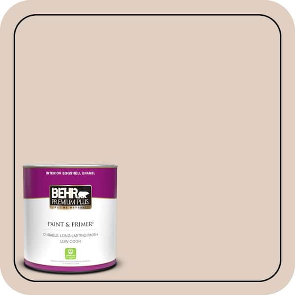 BEHR PREMIUM PLUS 1 qt. #ICC-94 Brioche Eggshell Enamel Low Odor Interior Paint & Primer