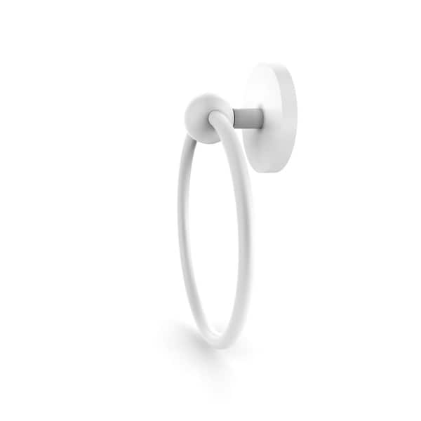 Allied Brass Skyline Collection Towel Ring in Matte White