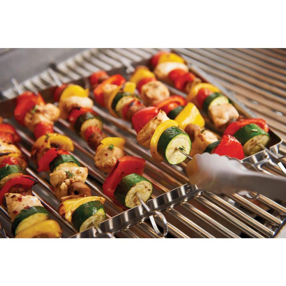 Stainless Steel Folding Kebab Rack with Skewers