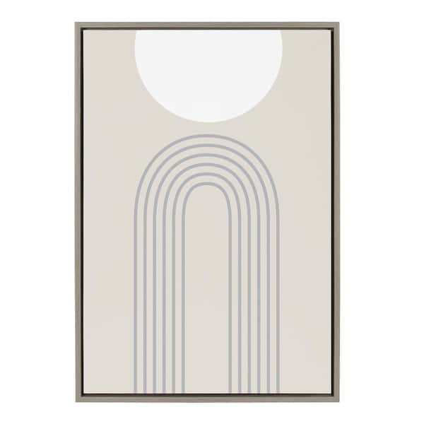 Kate and Laurel Sylvie Moon over the Mountain by The Creative Bunch Studio Framed Canvas Landsacpe Art Print 33 in. x 23 in.