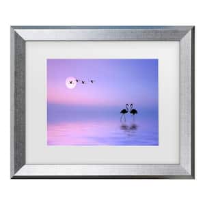 Bess Hamiti Flying Flamingo Matted Framed Photography Wall Art 14.5 in. x 17.5 in.