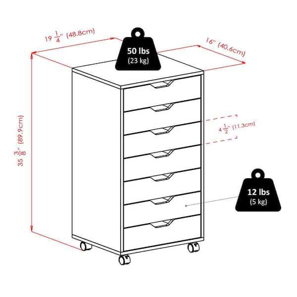 Halifax 5 drawer on sale cabinet white