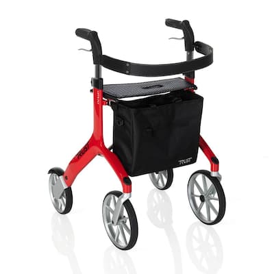 4-Wheels Let's Fly Rollator with in Red