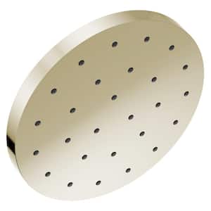 1-Spray Patterns 1.75 GPM 12 in. Wall Mount Fixed Shower Head with H2Okinetic in Lumicoat Polished Nickel