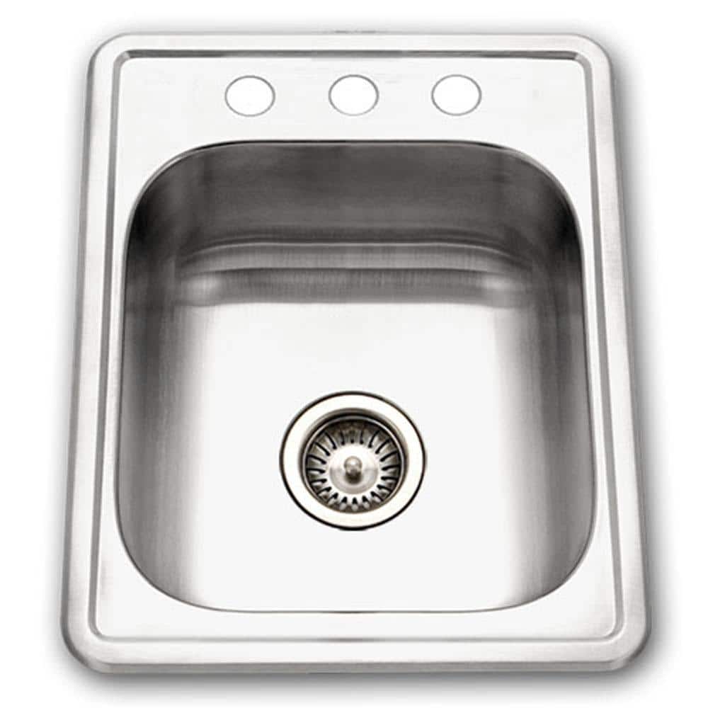 Houzer 23'' Stainless Steel Topmount Single Bowl Bar Sink