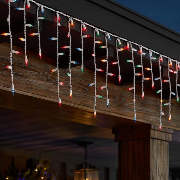 200 Multi-Colored Incandescent Mini Icicle Lights