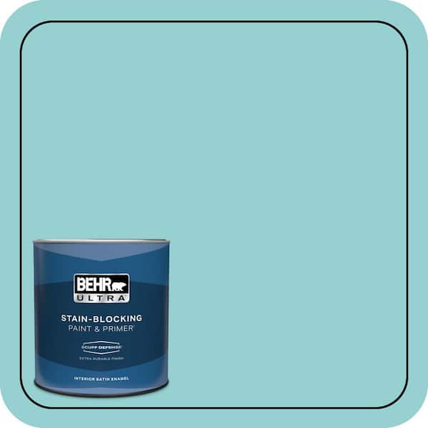 BEHR ULTRA 1 qt. #M460-3 Big Surf Extra Durable Satin Enamel Interior Paint & Primer
