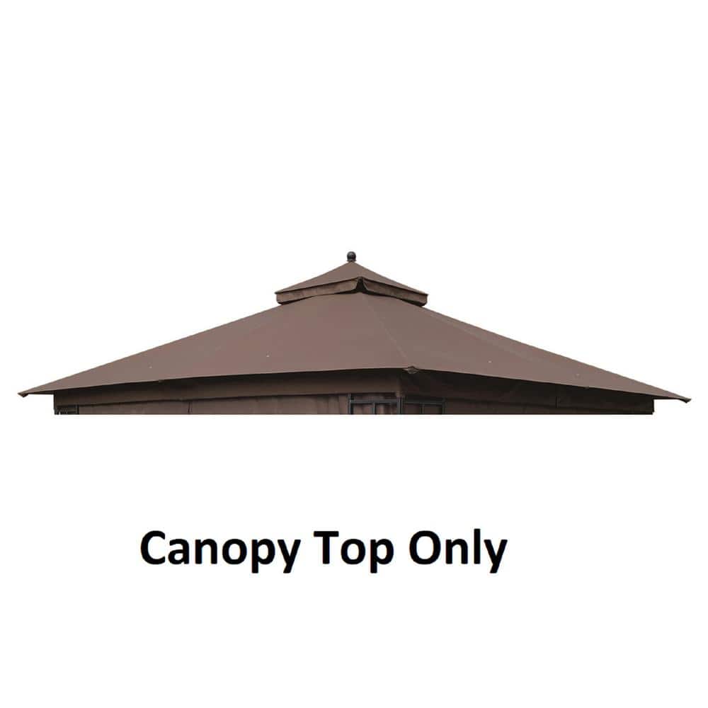 Brown Polyester Replacement Canopy Top for 10' x 12' Gazebo