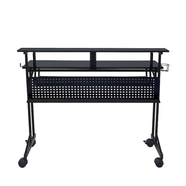 Acme Furniture Suitor 28 in. Rectangular Black Metal Writing Desks