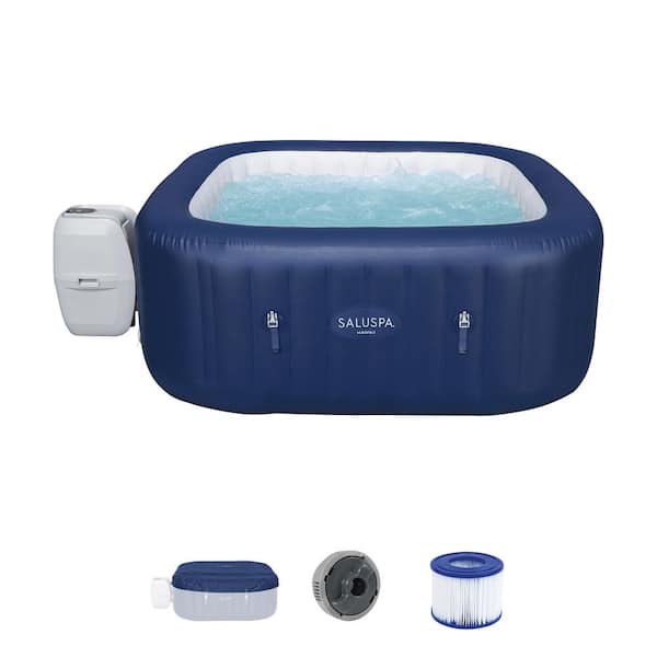 Bestway SaluSpa Hawaii AirJet, 6-Person 140 Jets, 120V Inflatable Hot Tub with EnergySense Cover