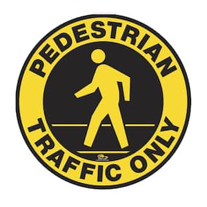 16 in. Pedestrian Traffic Only Floor Sign
