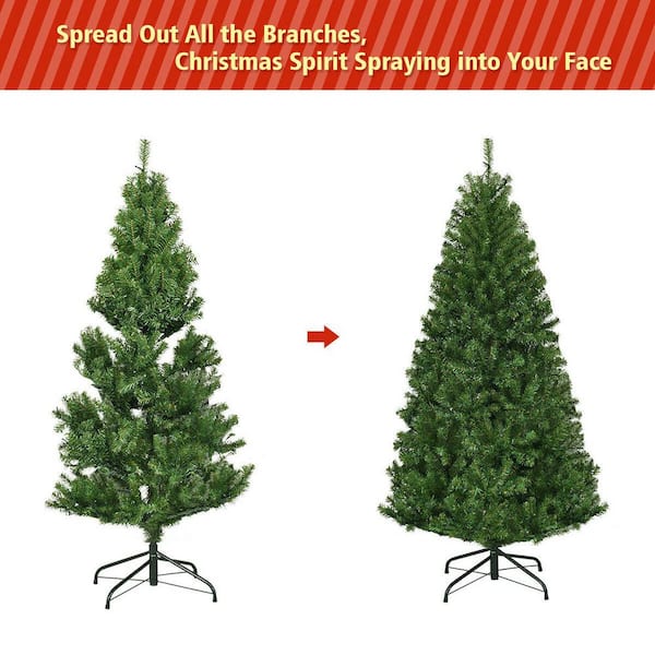 ANGELES HOME 4 ft. Green Pre-Lit LED Artificial Christmas Tree