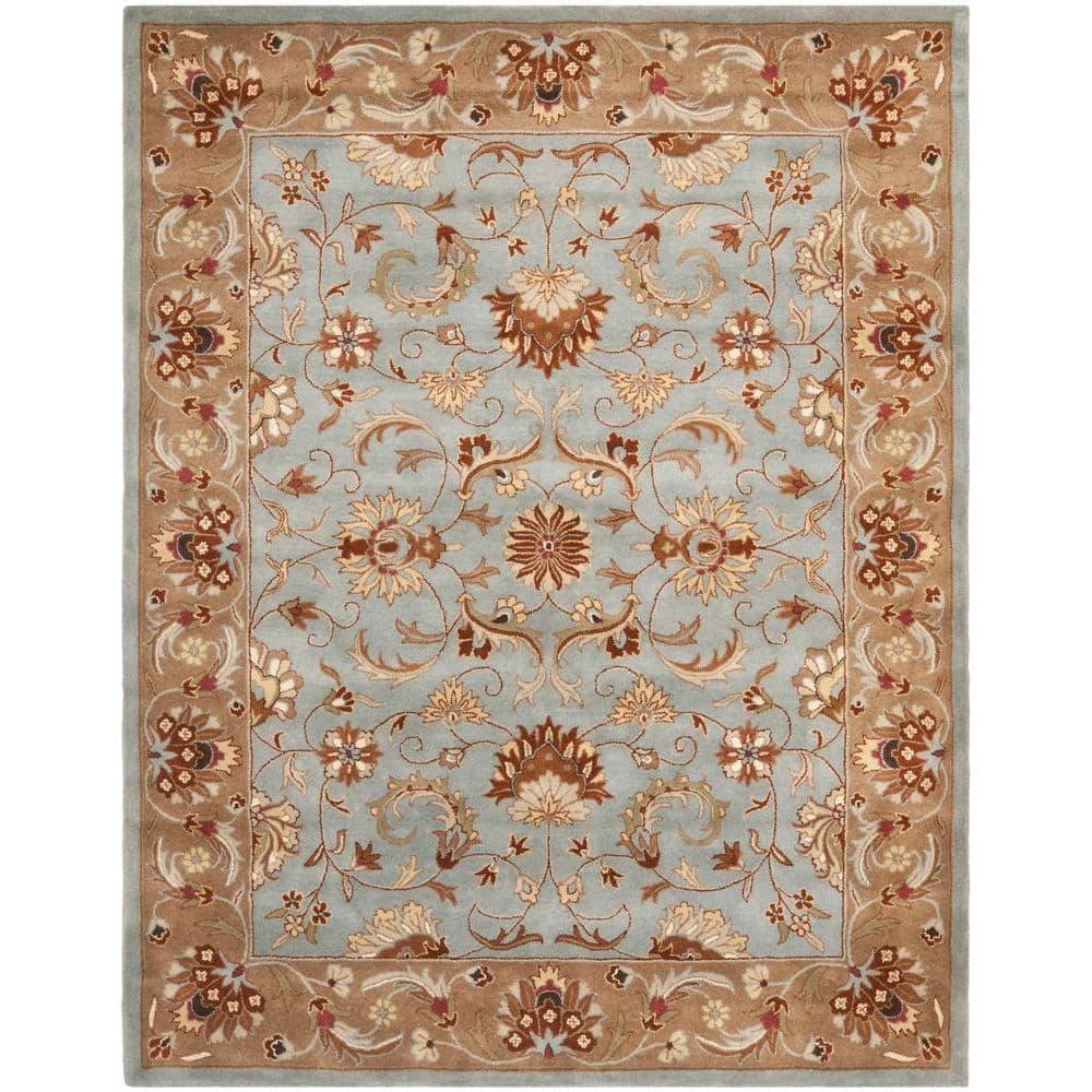 Heritage Blue and Beige Hand-Tufted Wool 9' x 12' Rug