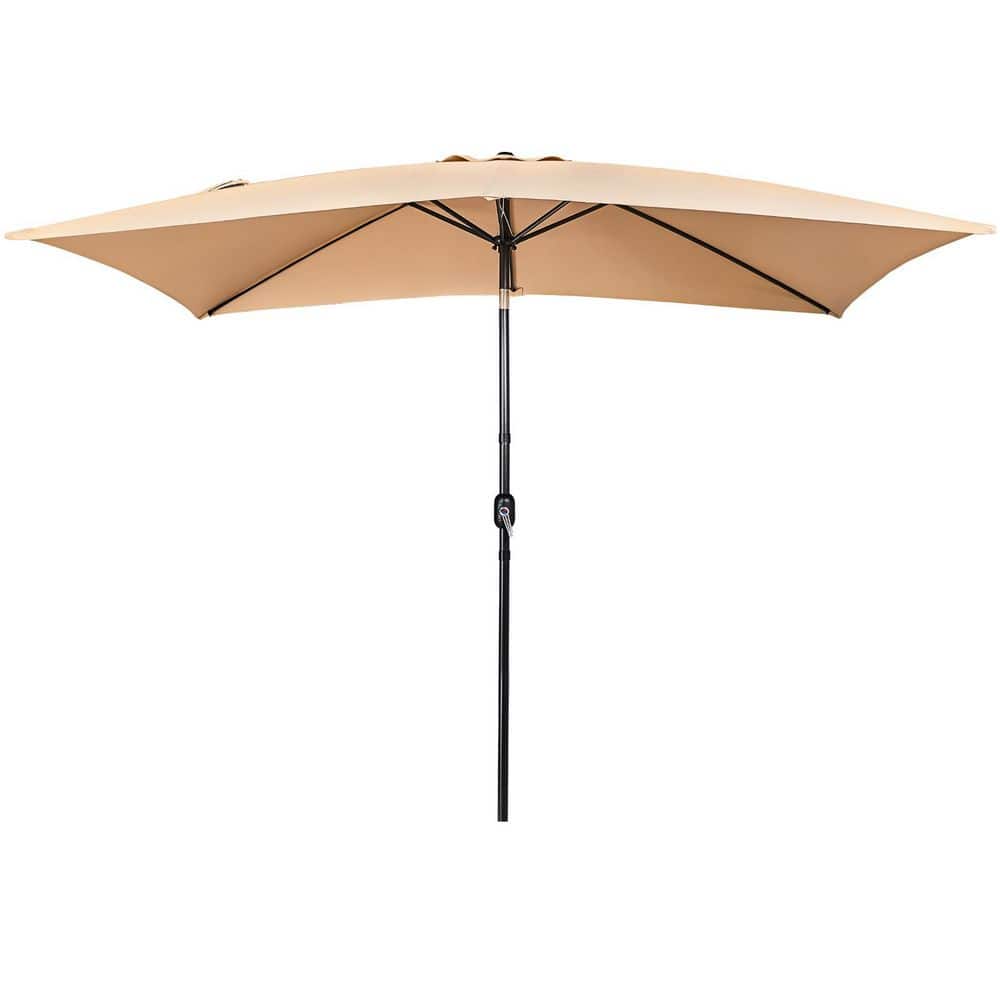 9.8 ft. Polyester Market Patio Umbrella with Tilt and Crank in Khaki price history on PriceWatchPro