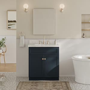 Hamlet 30 in. W x 21.5 in. D x 34.5 in. H . Bath Vanity Cabinet without Top in Midnight Blue