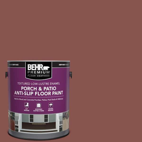 BEHR PREMIUM 1 gal. #160F-6 Boston Brick Textured Low-Lustre Enamel Interior/Exterior Porch and Patio Anti-Slip Floor Paint