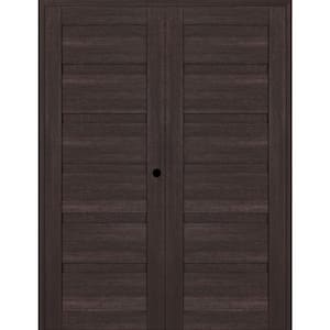 Louver 56 in. x 95.25 in. Left Active Veralinga Oak Wood Composite Double Prehung Interior Door