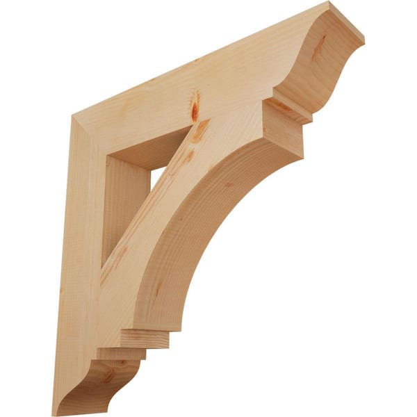 Ekena Millwork 5.5 in. x 30 in. x 30 in. Douglas Fir Imperial Traditional Smooth Bracket