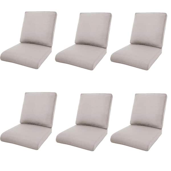 Gymojoy 22 in. x 25 in. 12-Piece Deep Seating Outdoor Lounge Chair Replacement Cushion and Back Pillow in Beige