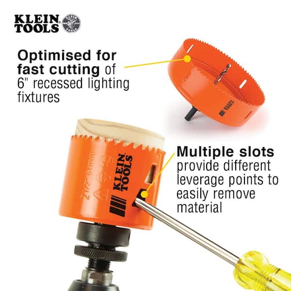 Klein Tools 6 3 8 in. Bi Metal Hole Saw 31900 The Home Depot