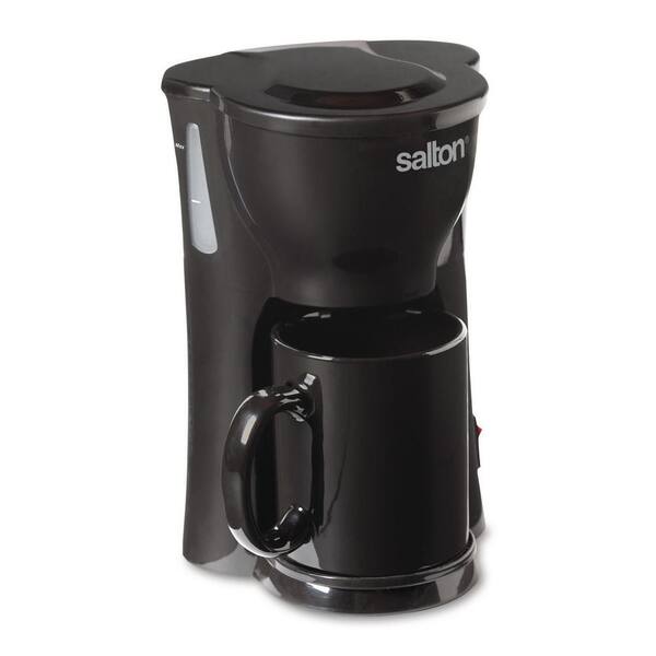 Salton 1.5Cup Black Space Saving Single Serve Coffee Maker 123899