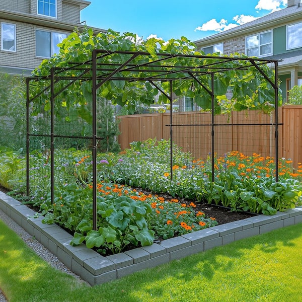 BOZTIY Tall Garden Arch Trellis for Climbing Plants 79 in. x 79 in