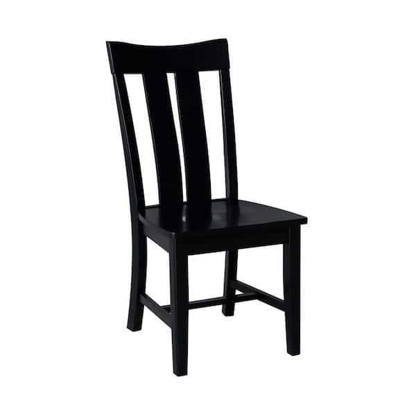 International Concepts Ainsley Black Solid Wood Side Chair (Set of 2)