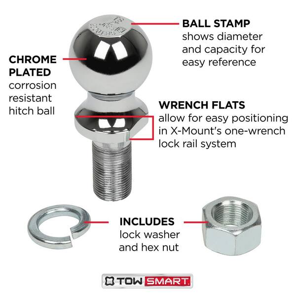 TowSmart #714 2-5/16 Chrome-Plated Class III Hitch Ball-6,000 Capacity 