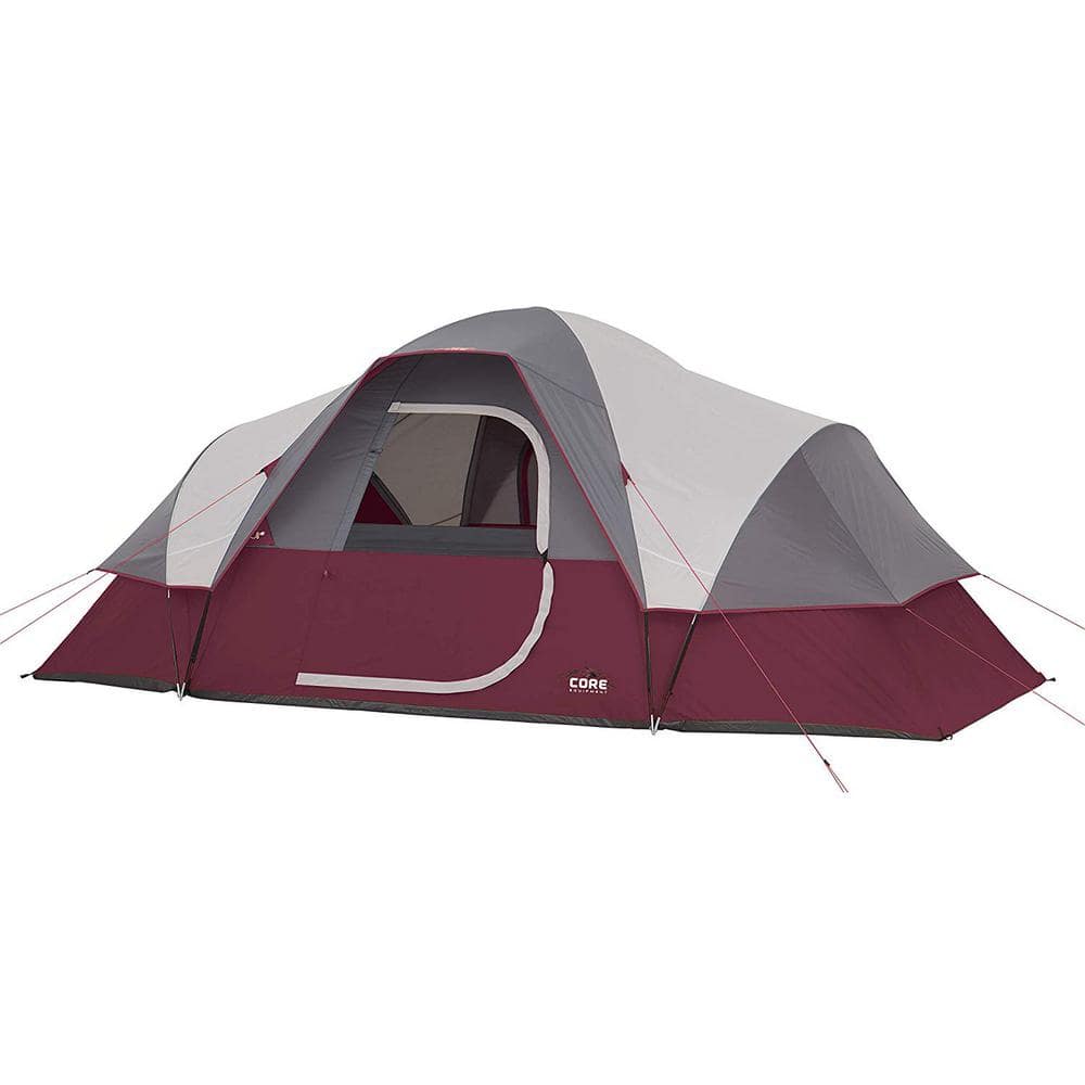 kalligrafie Verpersoonlijking Zending CORE 16 ft. L x 9 ft. W x 6 ft. H Extended Dome Modern Tent 9-Person  Camping Tent with Air Vents in Red CORE-40066 - The Home Depot