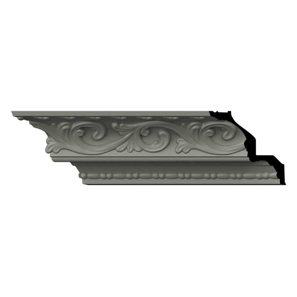 Madeline 96 in. Polyurethane Crown Moulding with Intricate Patterns