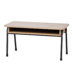Industrial Series 31.5 in. Brown Rectangle Wooden Coffee Table with Storage